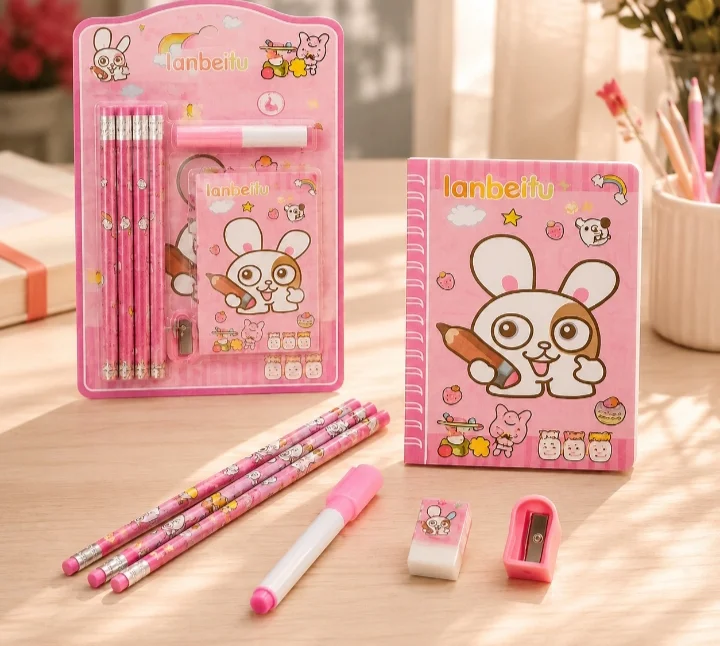 Kids Stationery 8 Pieces Set