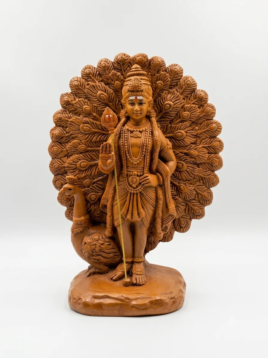 Lord Murugan Clay Idol
