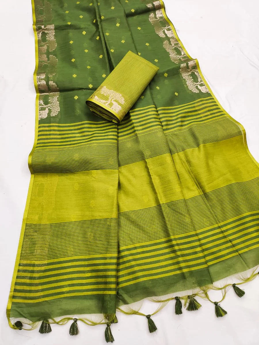 Premium Khadi Raw Silk Saree by www.Laavsee.Com