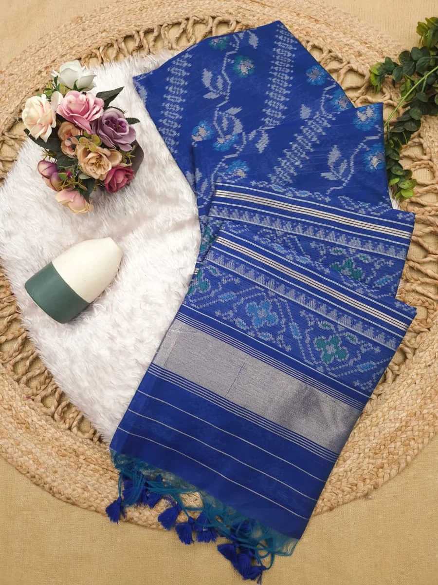 RAJKOTI IKKAT 2 – Soft Desi Raw Silk Saree by www.Laavsee.Com