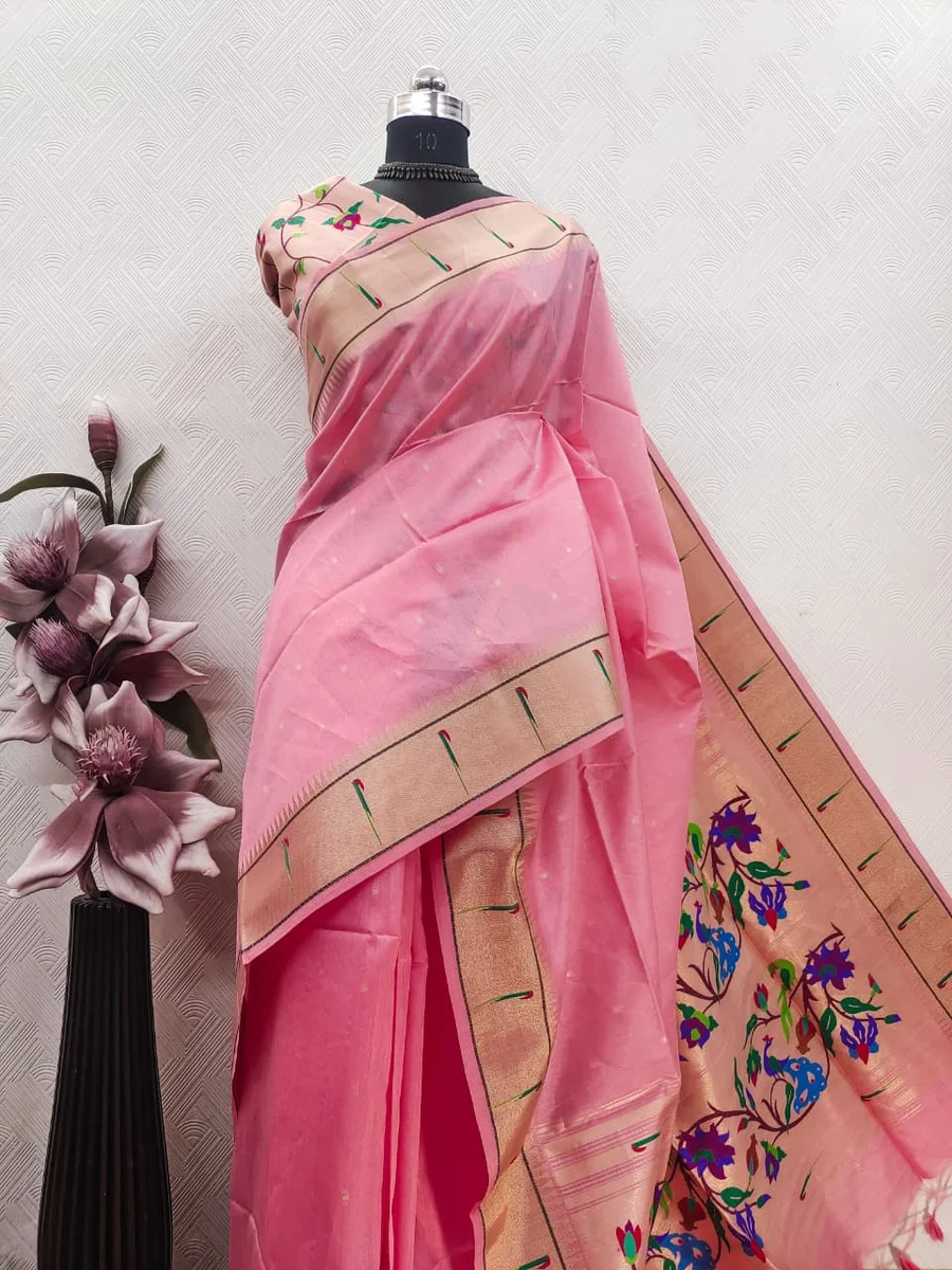 LV202CN151026-3 Bagban Paithani 2 – Soft Khadi Raw Silk Saree 6