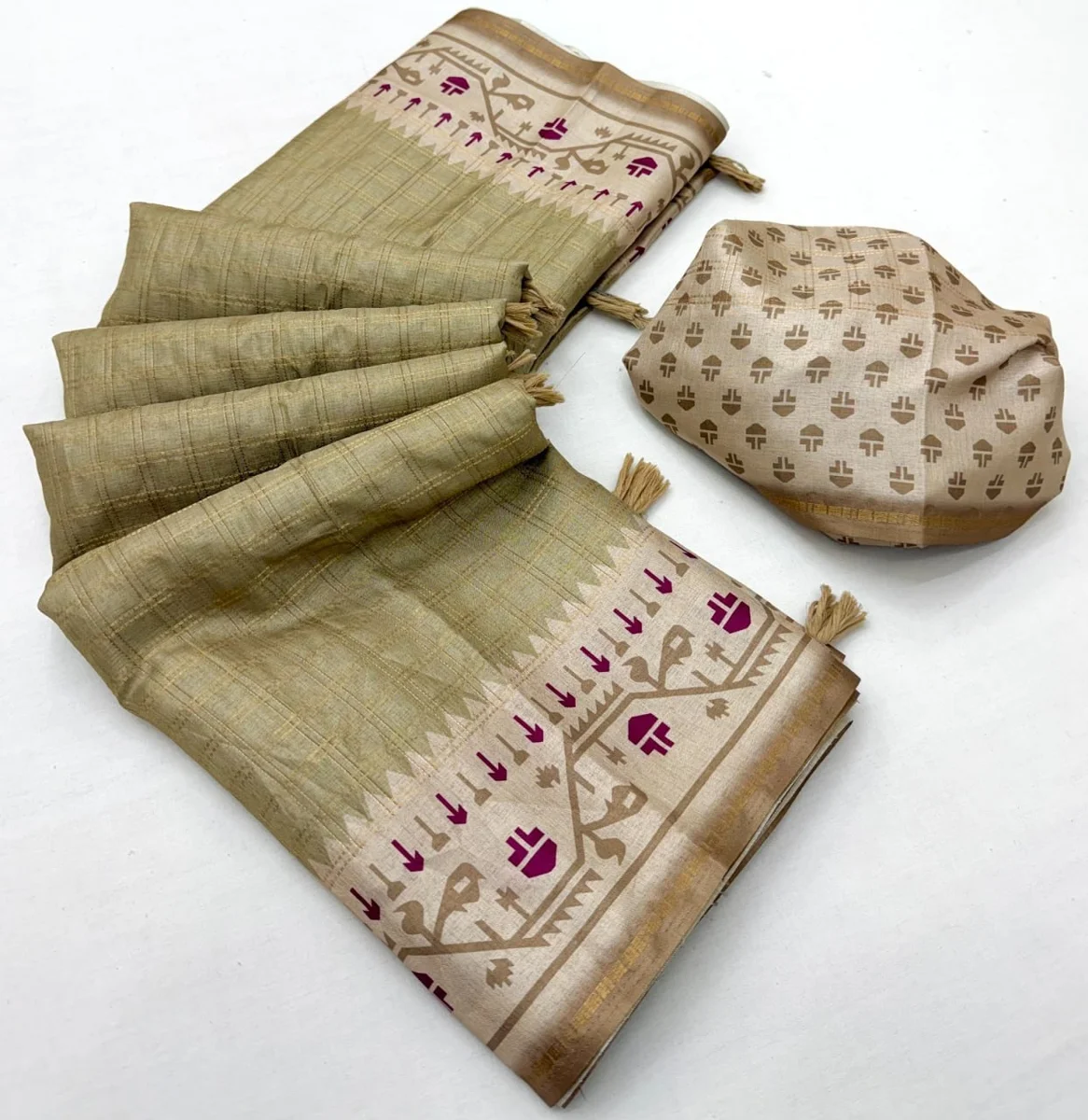 Charvi Tusser – Soft Tussar saree by www.Laavsee.com