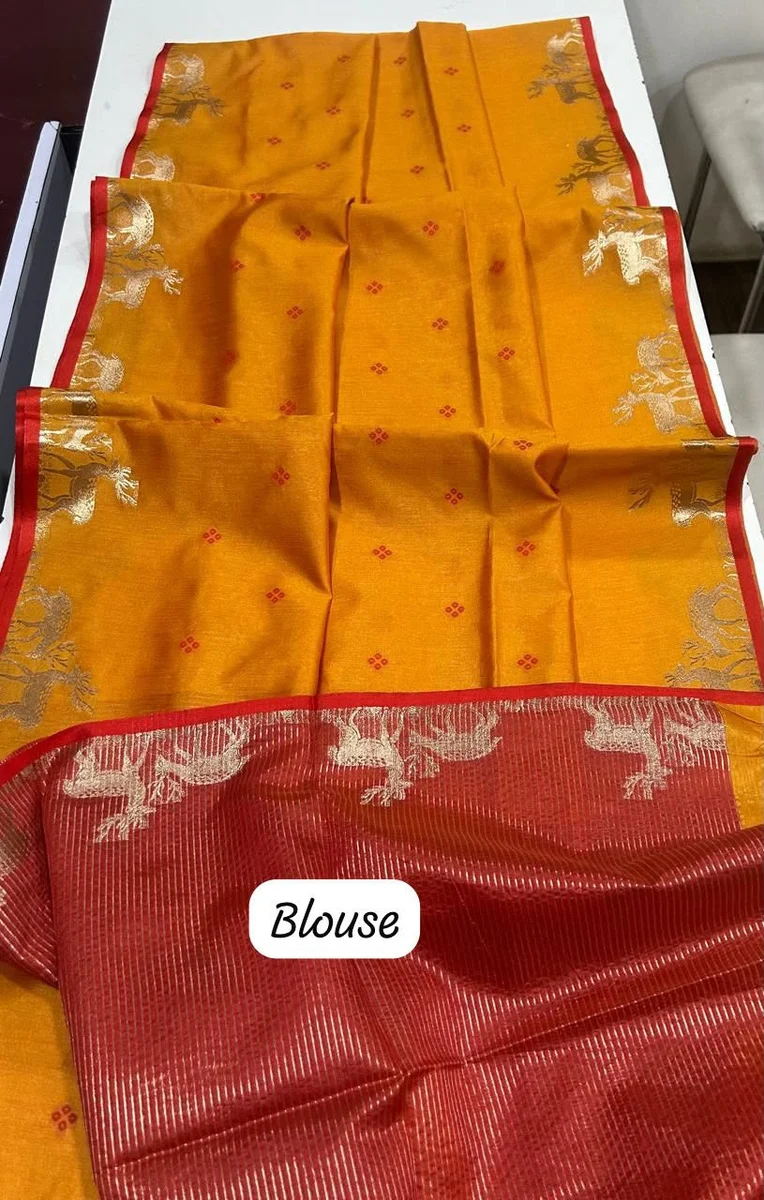 LV207CN191026-3 ELISHA HIRAN – Premium Khadi Raw Silk Saree 9