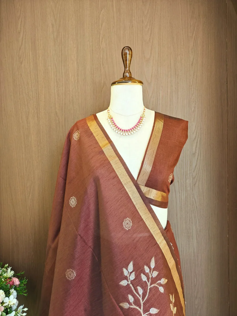 LV202CN29926-2  Premium Soft Khadi Raw Silk saree 19