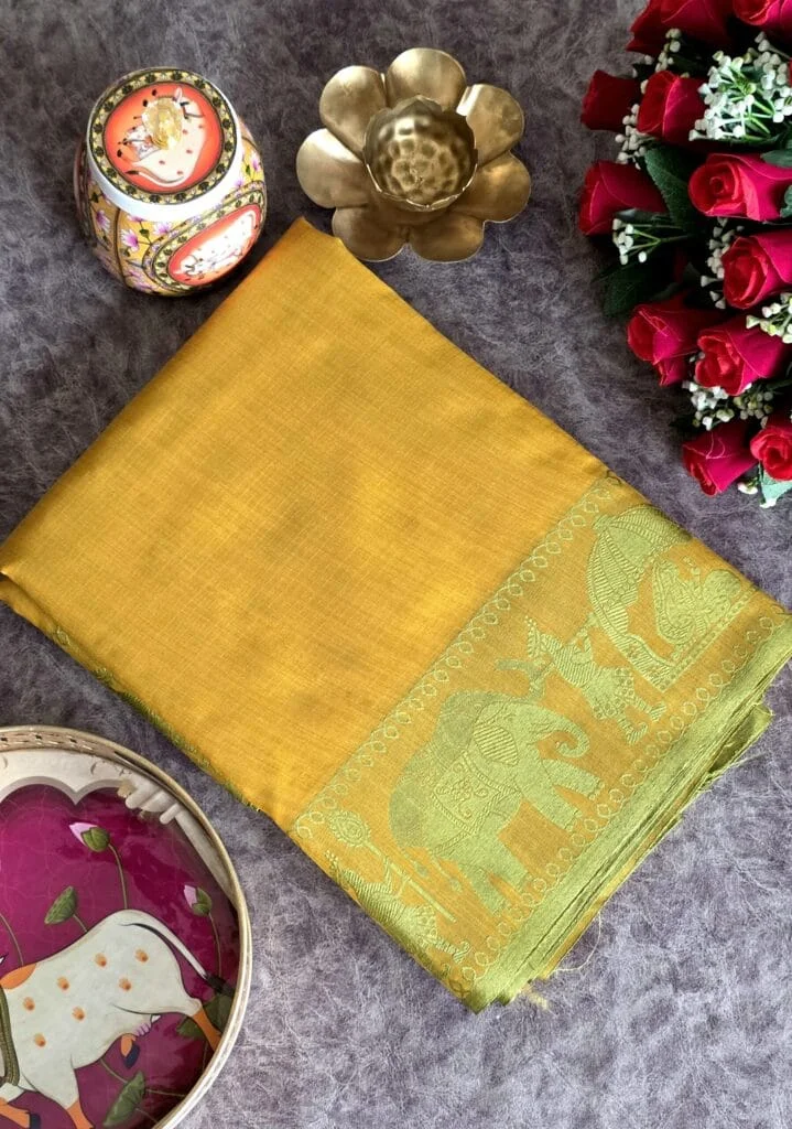 Premium Khadi Raw Silk Saree by www.Laavsee.Com