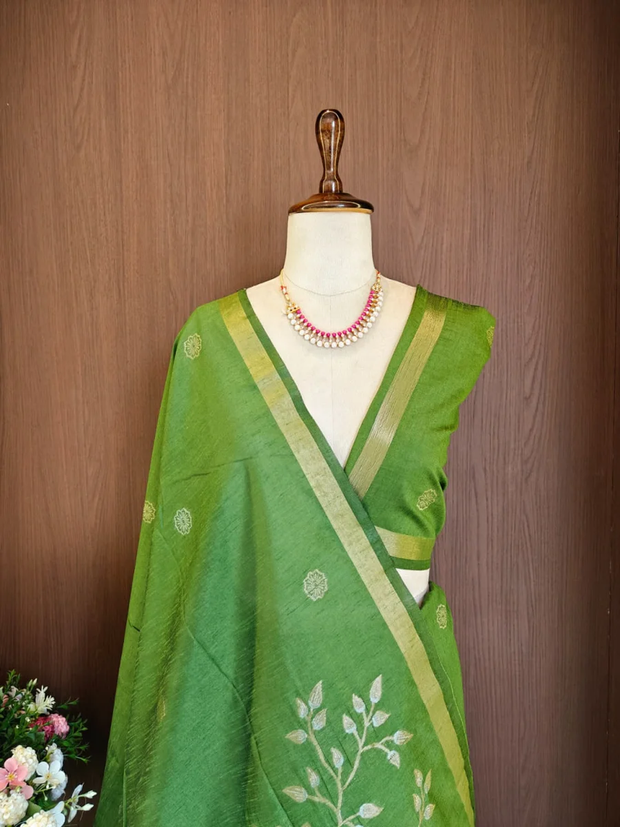 LV202CN29926-2  Premium Soft Khadi Raw Silk saree 17