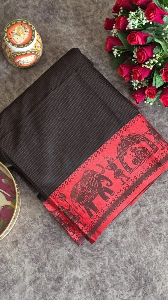Premium Khadi Raw Silk Saree by www.Laavsee.Com