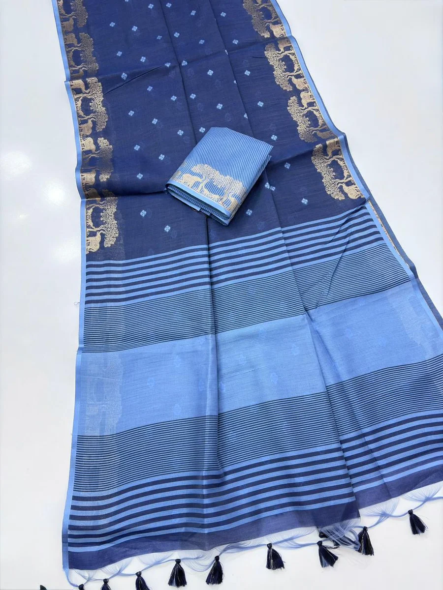 Premium Khadi Raw Silk Saree by www.Laavsee.Com
