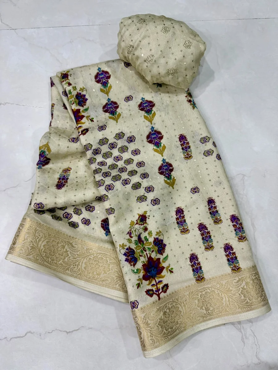 LV7075CN241026-5 Marsh Mellow Silk Saree 4
