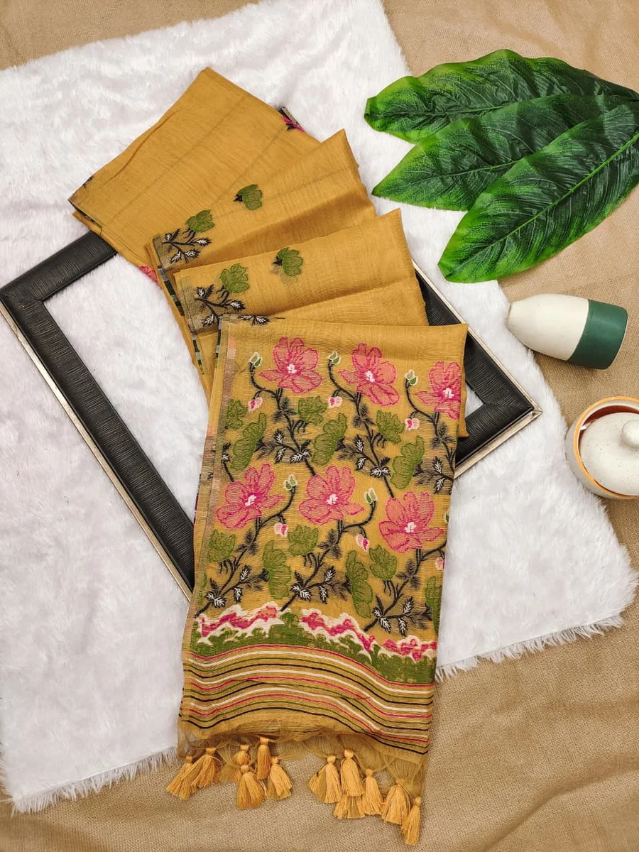 LV202CN201026-2 Beautiful Tissue Silk Saree 10