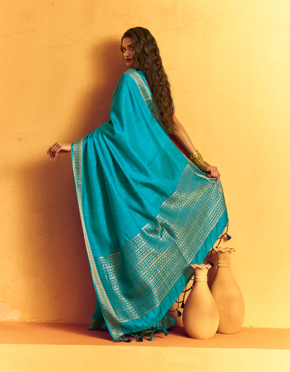 Gurbani Handwork (Series 01–06) – Tussar Silk Handloom Weaving Saree + Handwork blouse | Occasion: Party, Festive