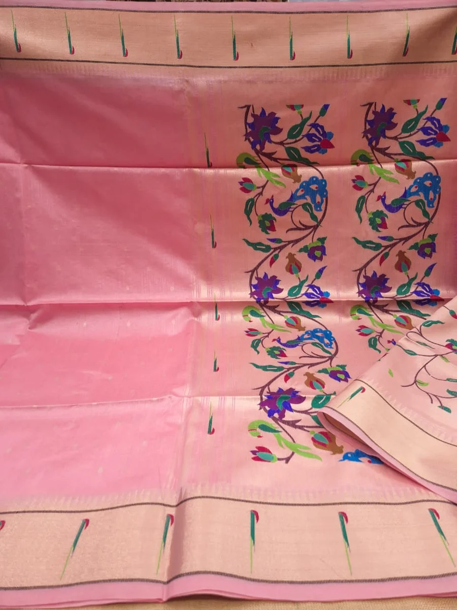 LV202CN151026-3 Bagban Paithani 2 – Soft Khadi Raw Silk Saree 18