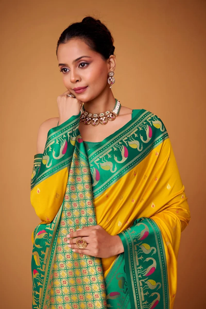 LV207CN171026-1  FLAMINGO SILK – Soft Satin Silk Saree 14