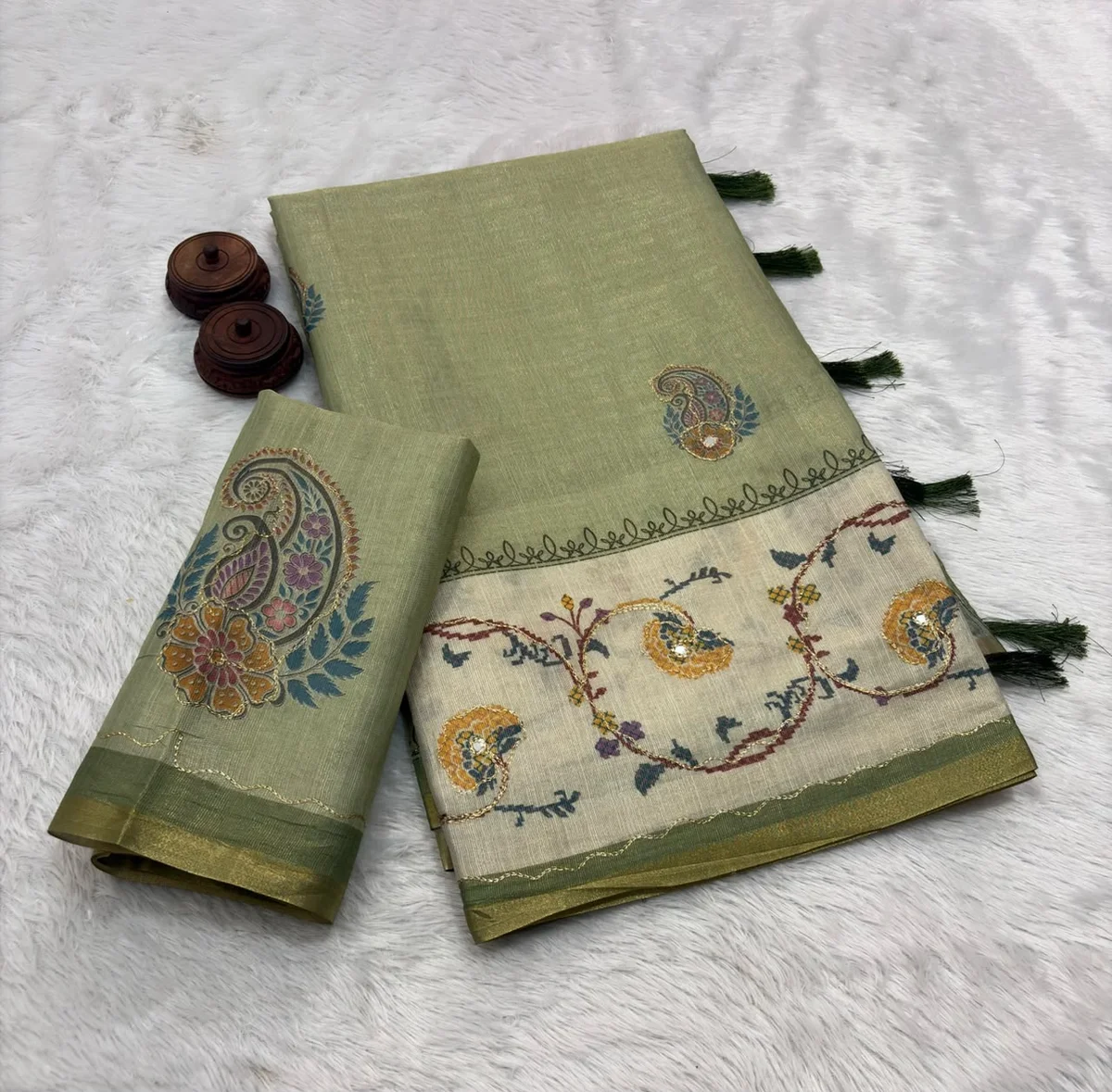 SURABHI – Soft Erode Zari Silk Saree with Zari woven border by www.Laavsee.com