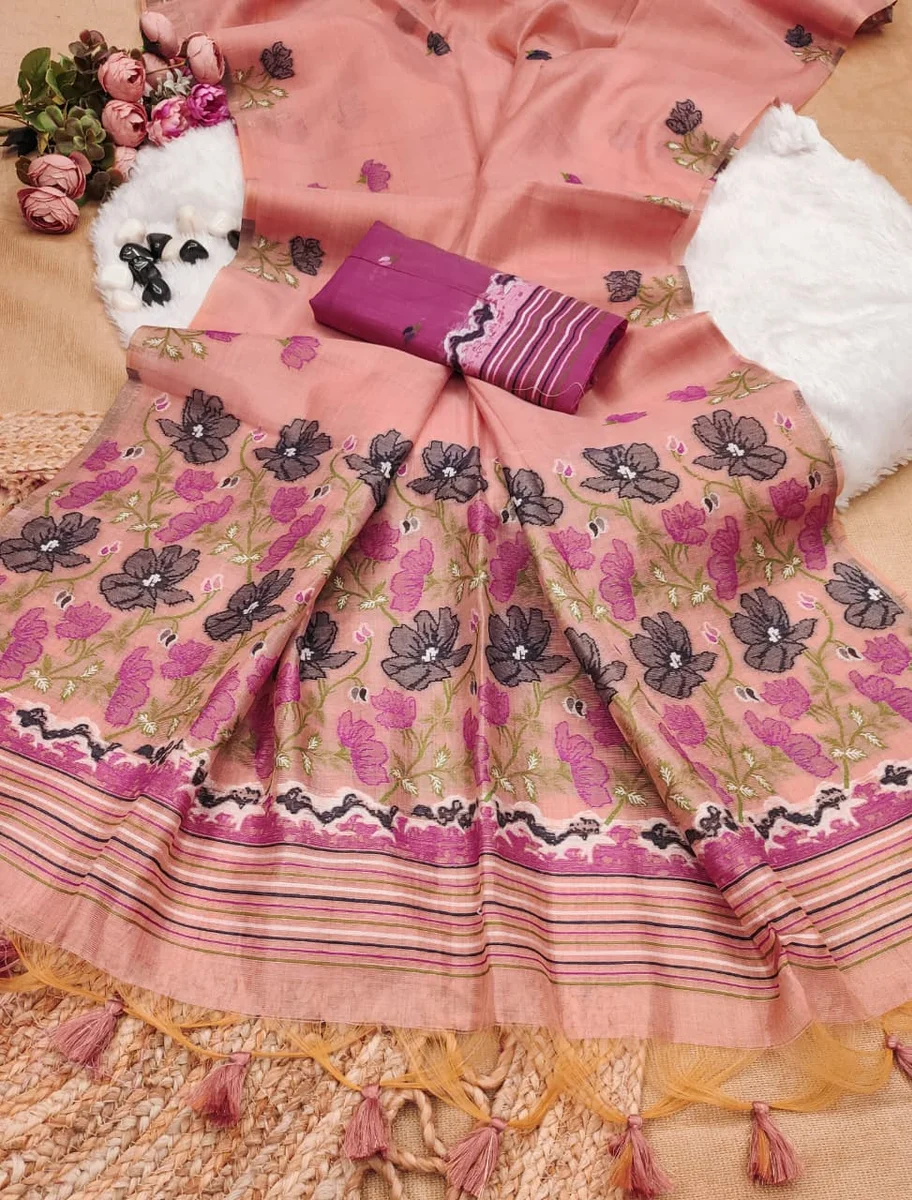 LV202CN201026-2 Beautiful Tissue Silk Saree 6