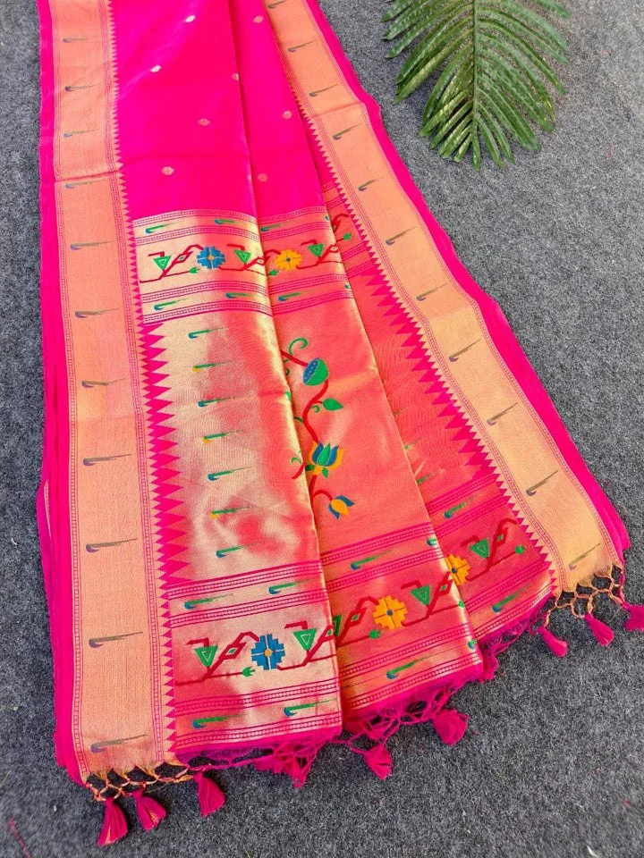 PICHWAI PAITHANI – Soft Paithani Raw Silk Saree by www.Laavsee.com