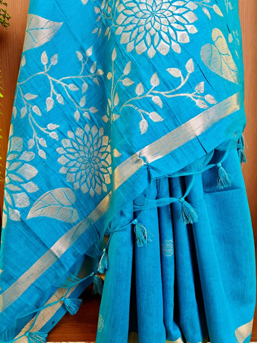 LV202CN29926-2  Premium Soft Khadi Raw Silk saree 12