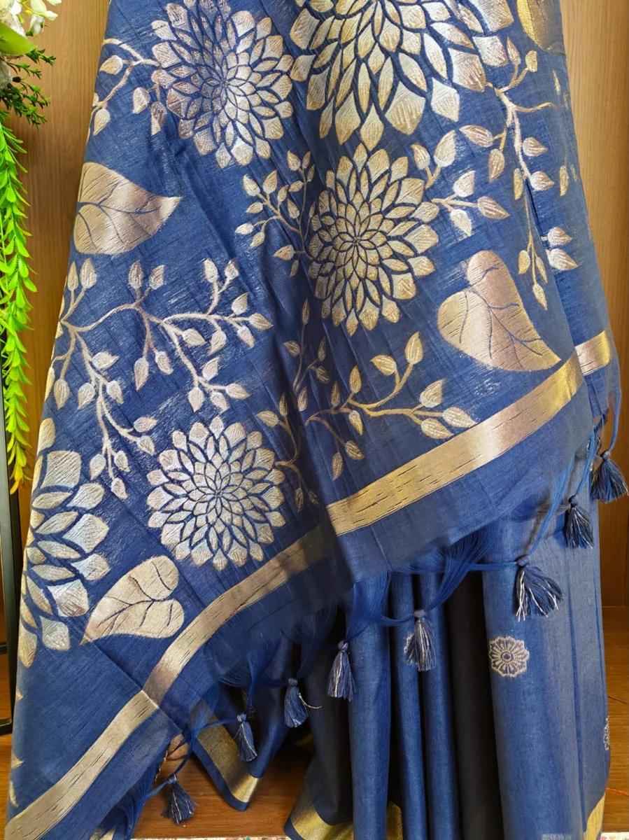 LV202CN29926-2  Premium Soft Khadi Raw Silk saree 13