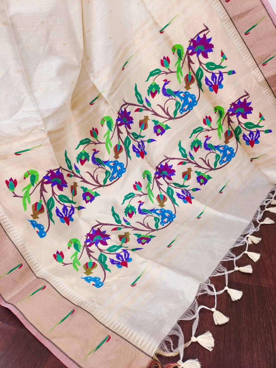 LV202CN151026-3 Bagban Paithani 2 – Soft Khadi Raw Silk Saree 19