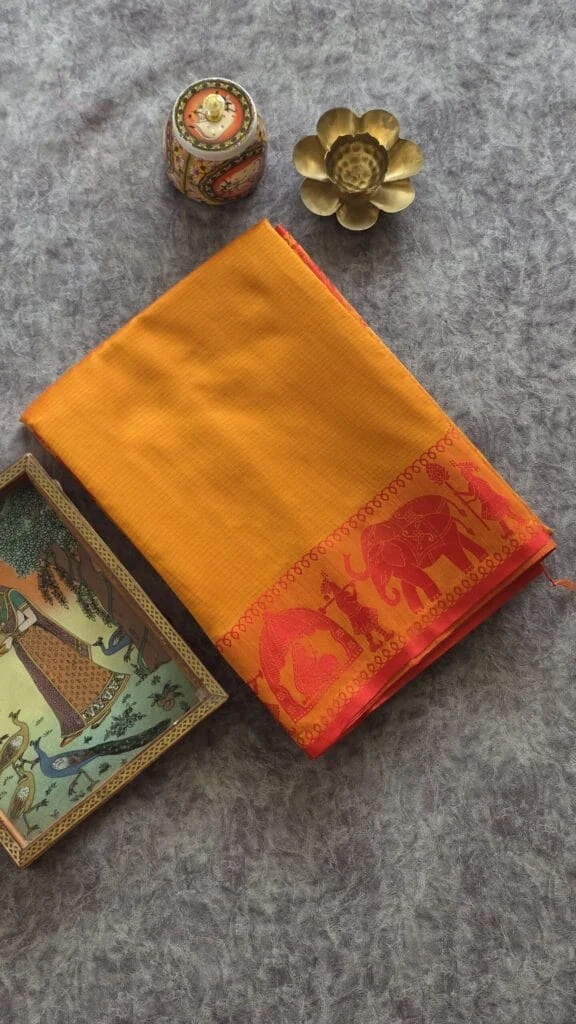 Premium Khadi Raw Silk Saree by www.Laavsee.Com