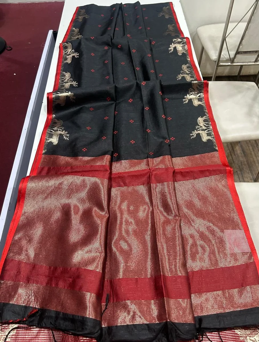 LV207CN191026-3 ELISHA HIRAN – Premium Khadi Raw Silk Saree 6