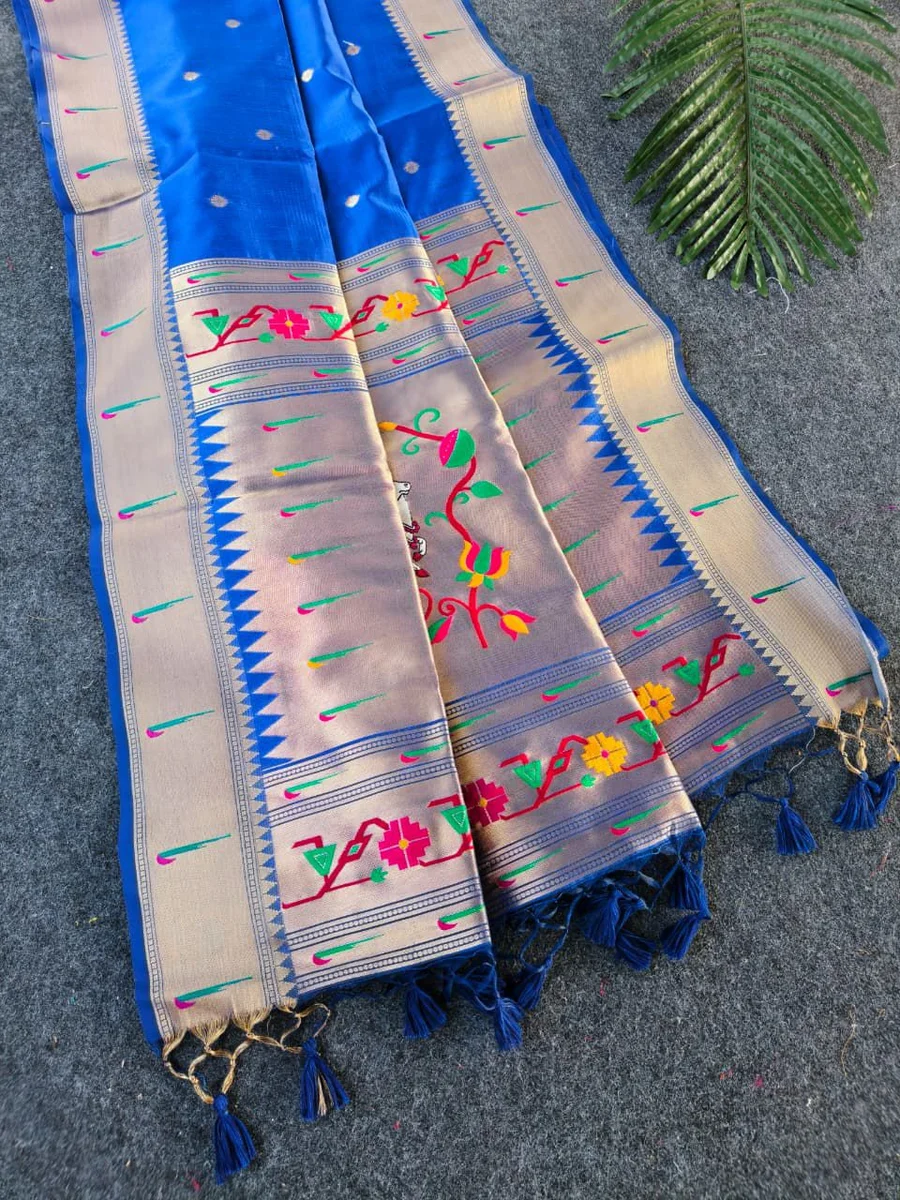 PICHWAI PAITHANI – Soft Paithani Raw Silk Saree by www.Laavsee.com