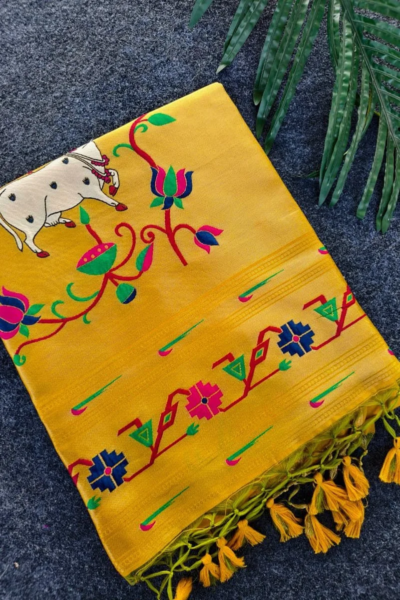 PICHWAI PAITHANI – Soft Paithani Raw Silk Saree by www.Laavsee.com