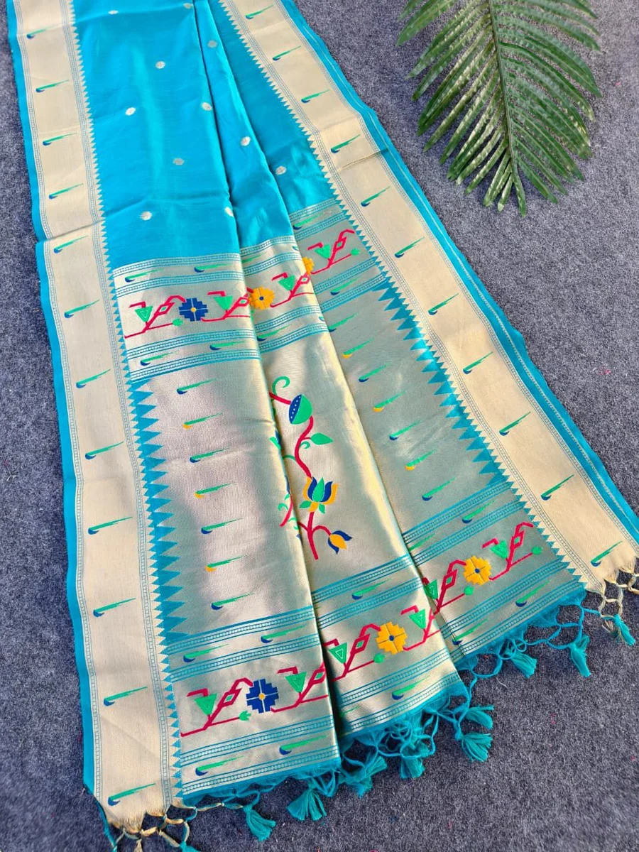 PICHWAI PAITHANI – Soft Paithani Raw Silk Saree by www.Laavsee.com