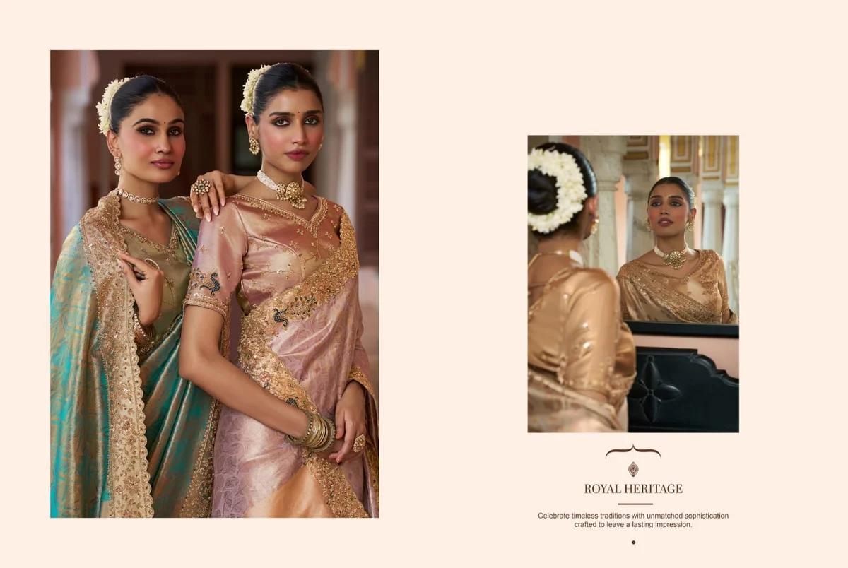 Kanjivaram Soft Silk Saree with Beads Work + matching blouse by www.Laavsee.com