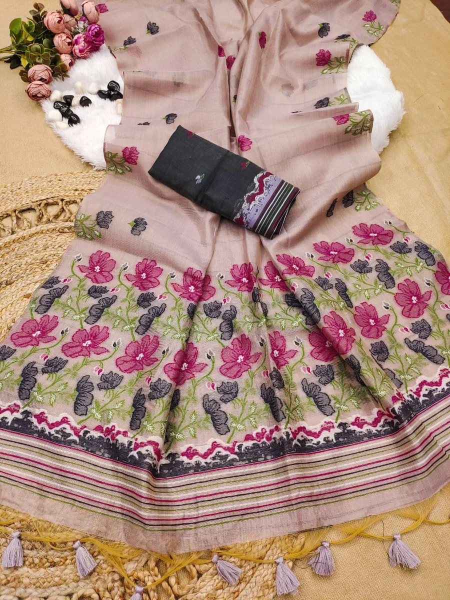 LV202CN201026-2 Beautiful Tissue Silk Saree 5