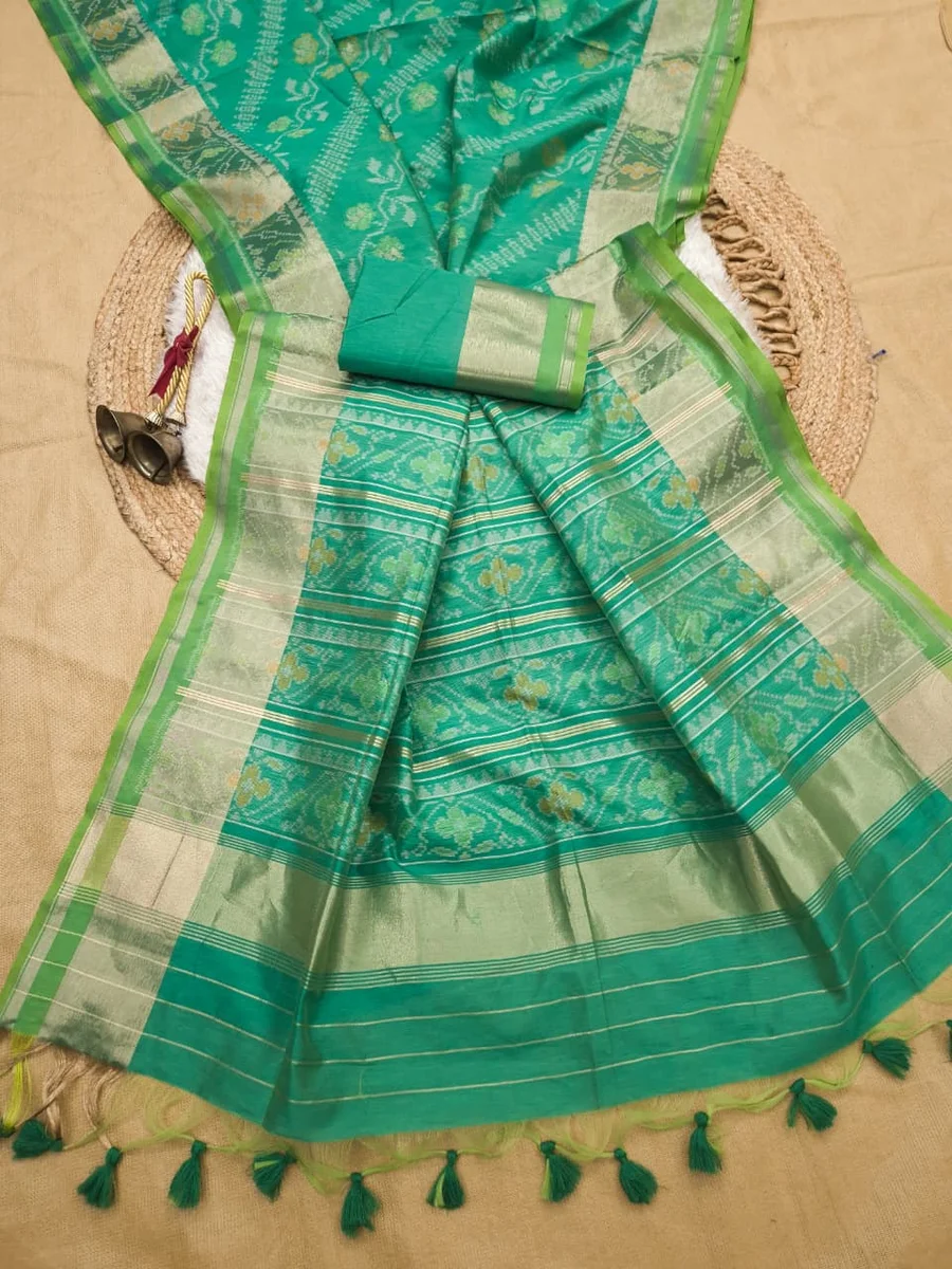 RAJKOTI IKKAT 2 – Soft Desi Raw Silk Saree by www.Laavsee.Com
