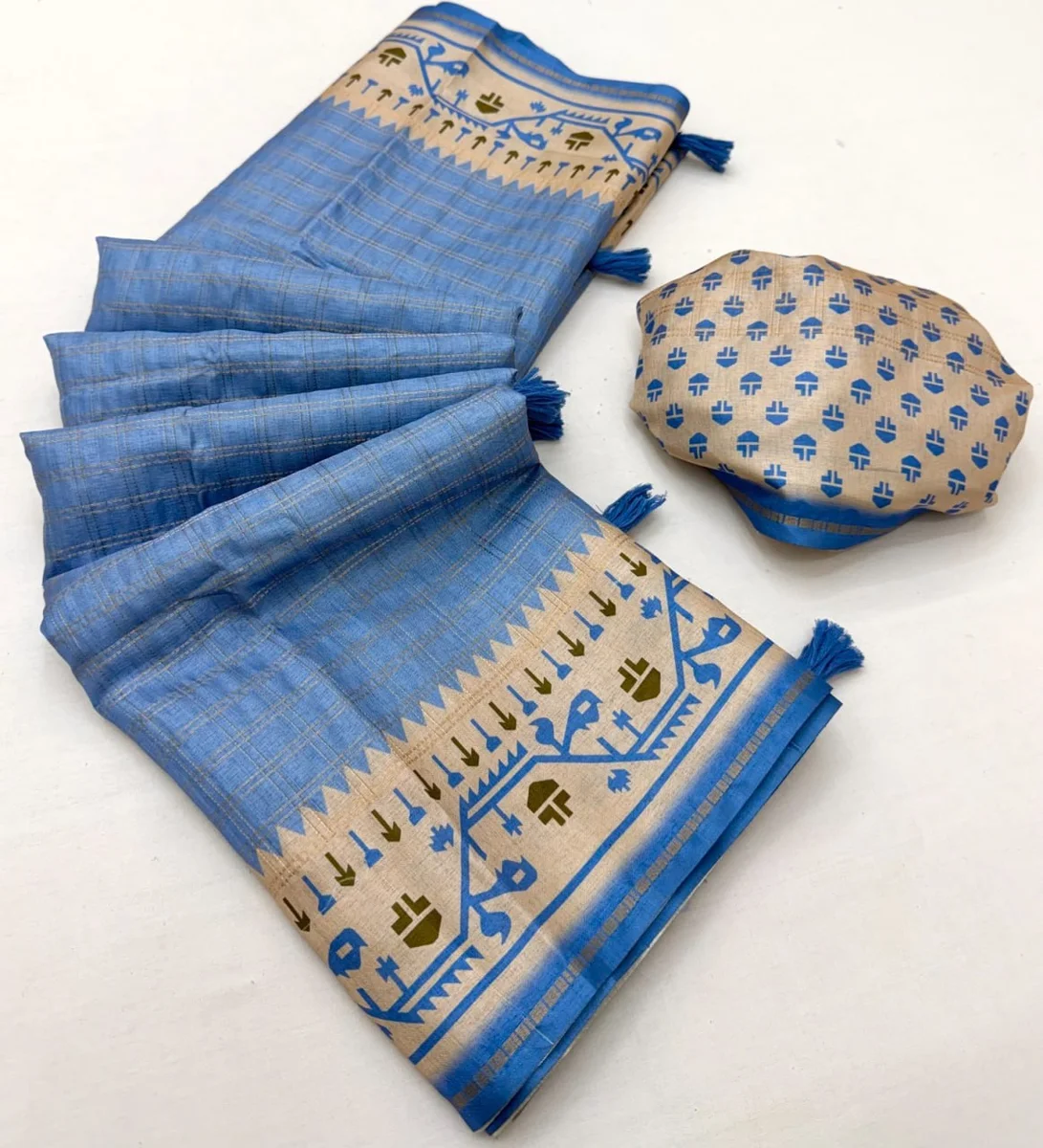Charvi Tusser – Soft Tussar saree by www.Laavsee.com