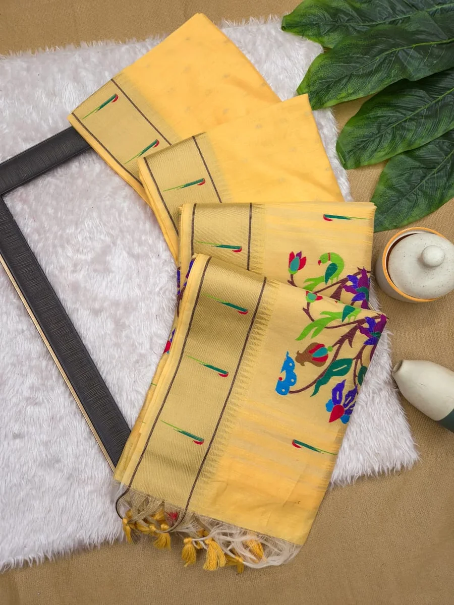 LV202CN151026-3 Bagban Paithani 2 – Soft Khadi Raw Silk Saree 8