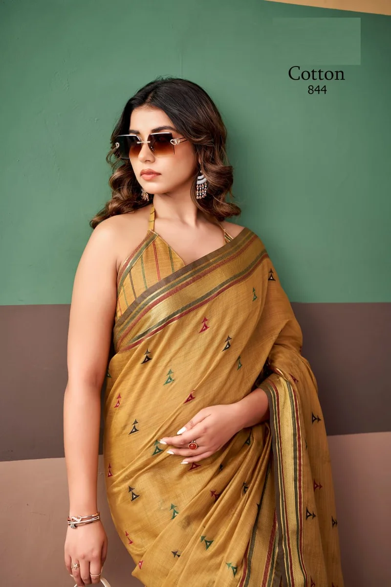 Coco Cotton (Series 843–848) – Premium Cotton Weaving Saree