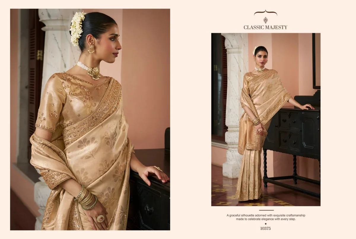 Kanjivaram Soft Silk Saree with Beads Work + matching blouse by www.Laavsee.com