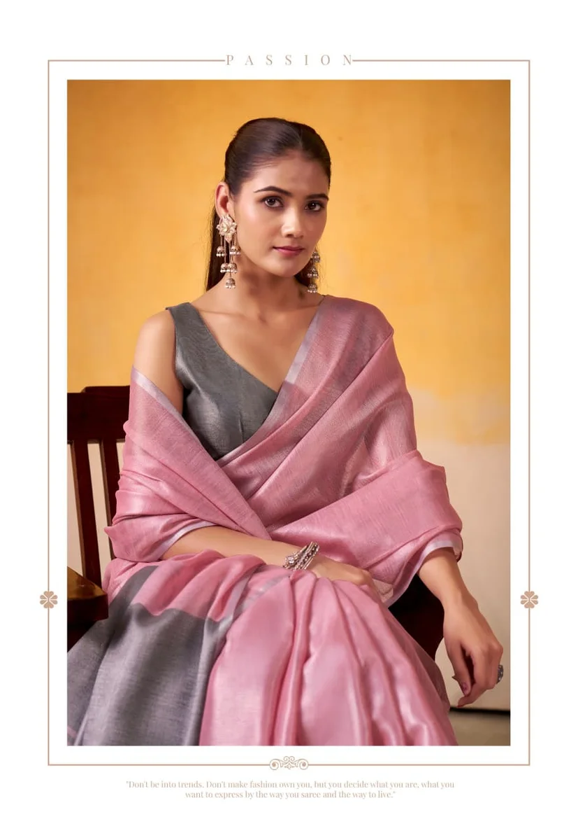 Anvika Light Edition – Tissue Silk Saree with matching blouse piece