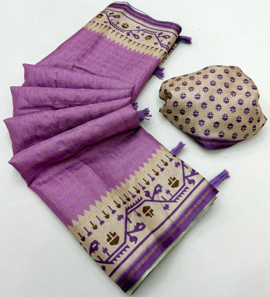 Charvi Tusser – Soft Tussar saree by www.Laavsee.com