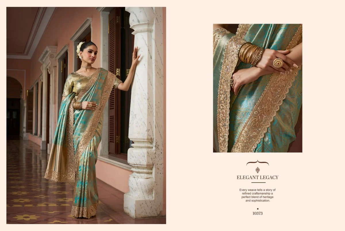 Kanjivaram Soft Silk Saree with Beads Work + matching blouse by www.Laavsee.com