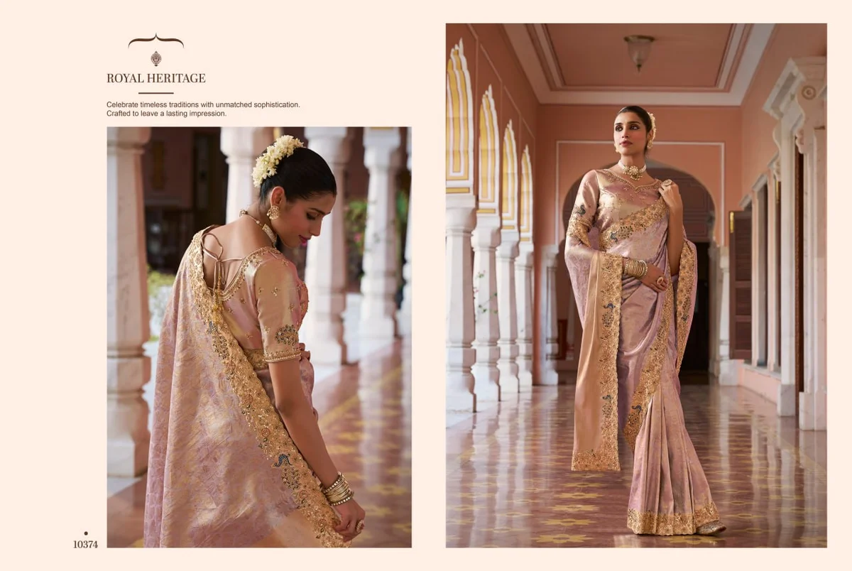 Kanjivaram Soft Silk Saree with Beads Work + matching blouse by www.Laavsee.com
