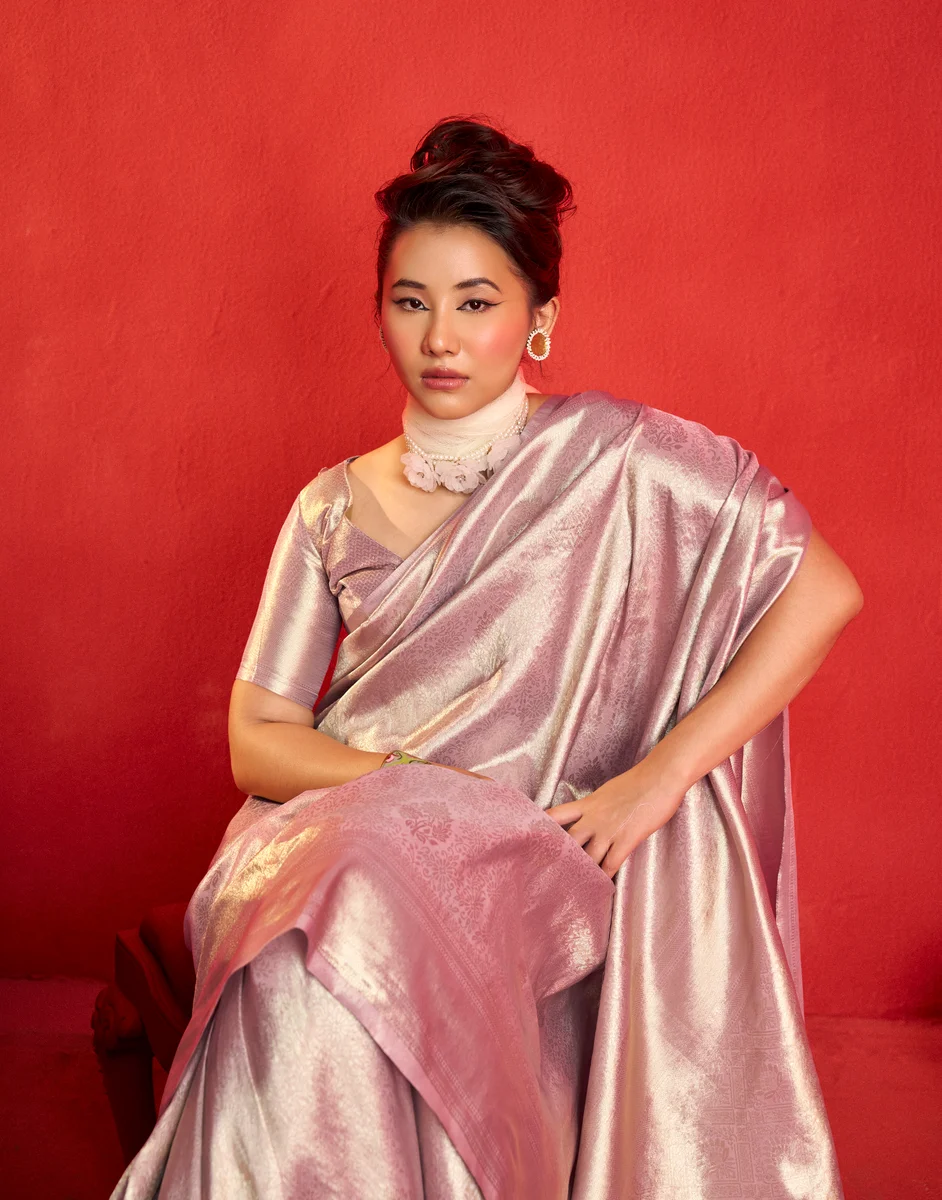 LV248CN211026-2 Kanjeepuram Tissue Weaving Silk Saree 13
