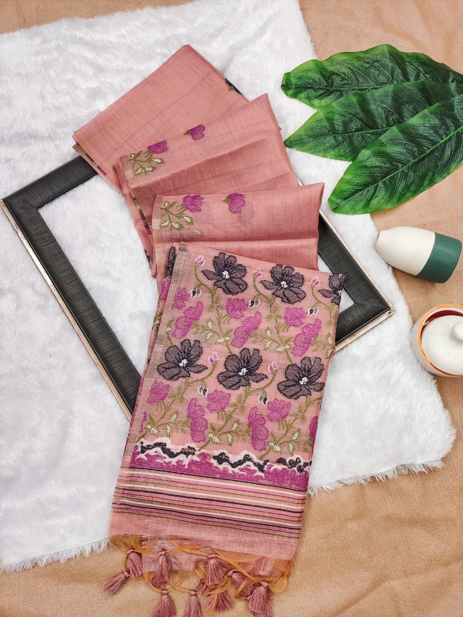 LV202CN201026-2 Beautiful Tissue Silk Saree 11
