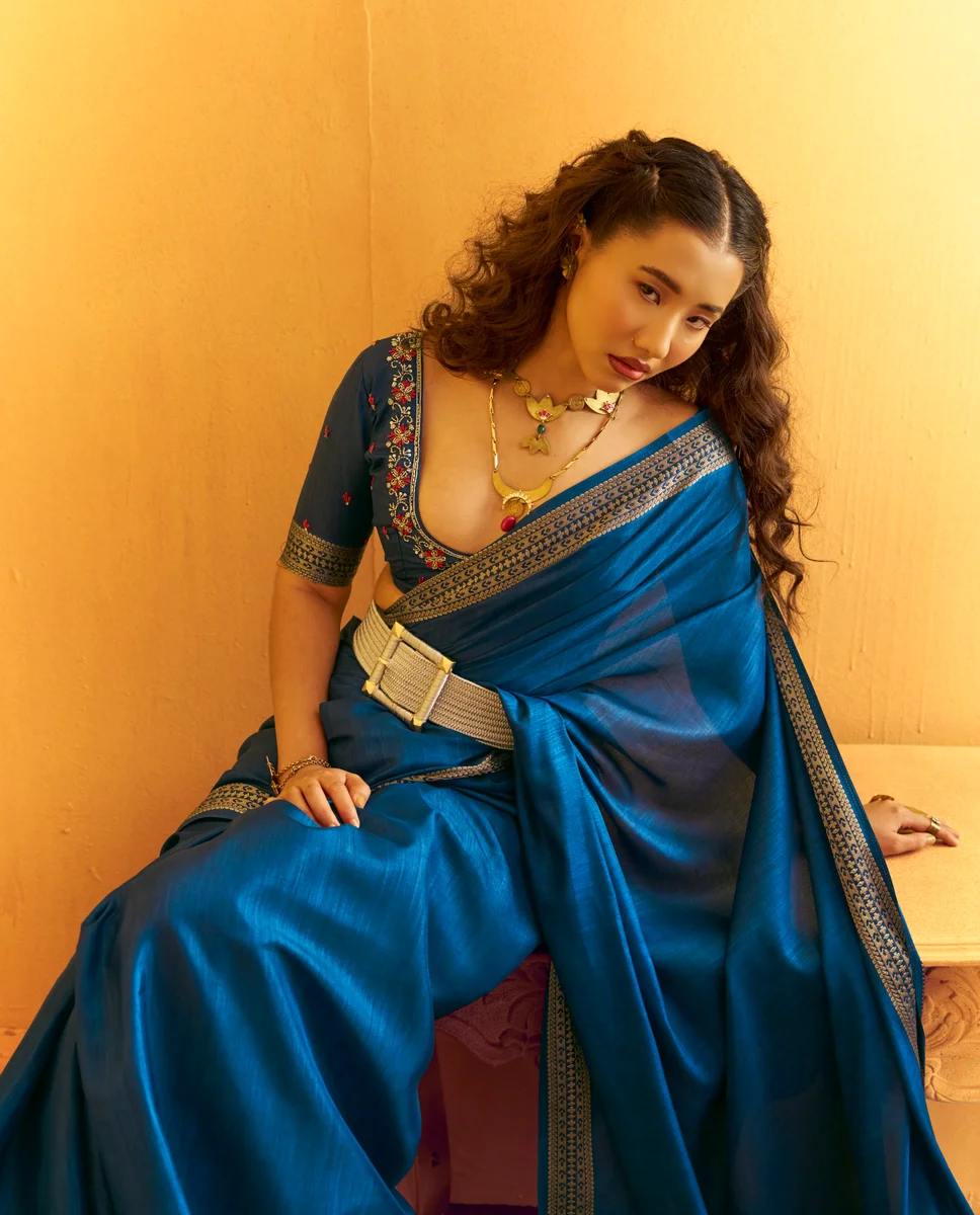 Gurbani Handwork (Series 01–06) – Tussar Silk Handloom Weaving Saree + Handwork blouse | Occasion: Party, Festive
