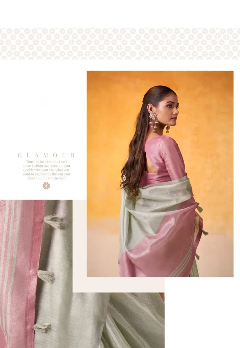 Anvika Light Edition – Tissue Silk Saree with matching blouse piece