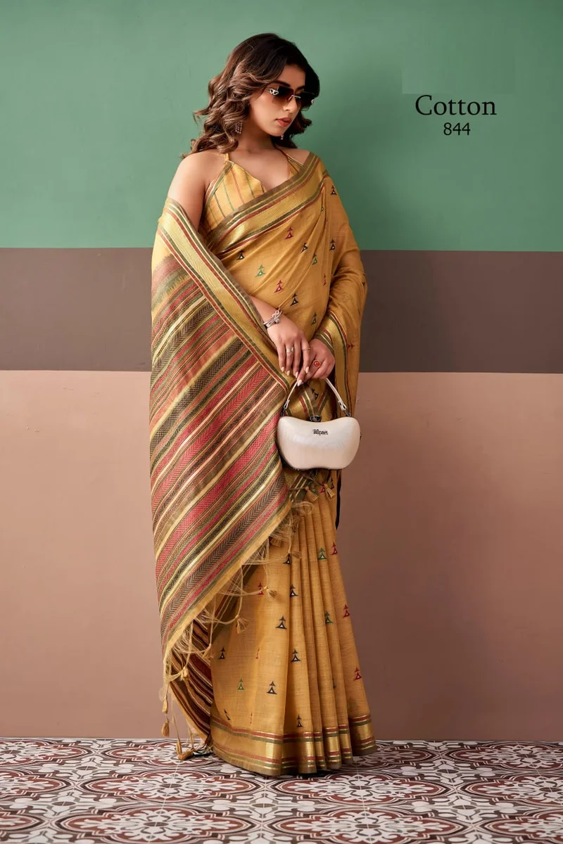 Coco Cotton (Series 843–848) – Premium Cotton Weaving Saree