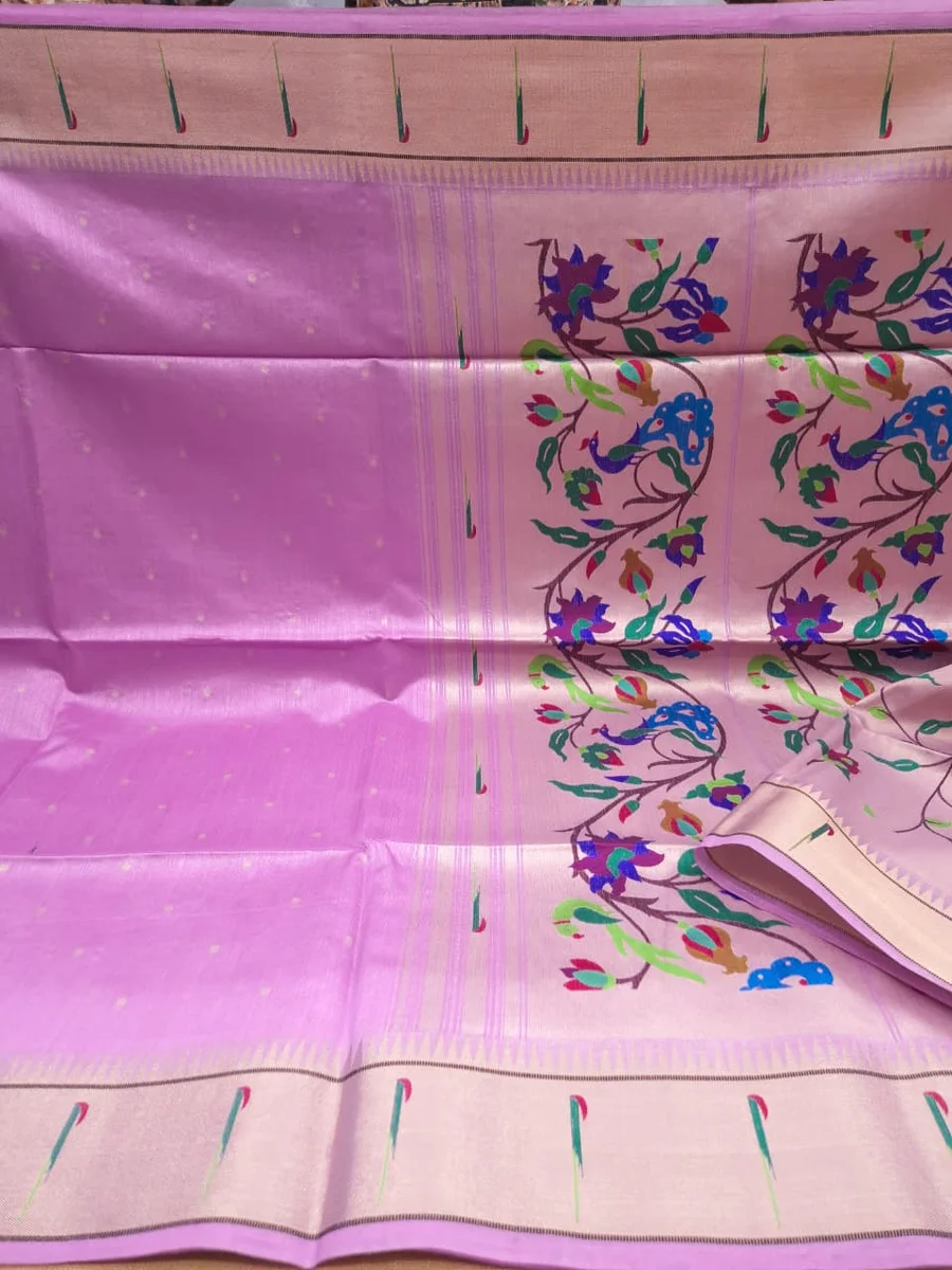 LV202CN151026-3 Bagban Paithani 2 – Soft Khadi Raw Silk Saree 14