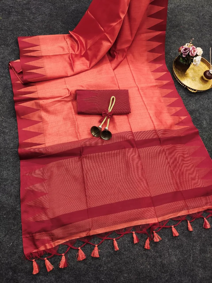 LV202CN14926-2  Soft Khadi Raw Silk Saree 4