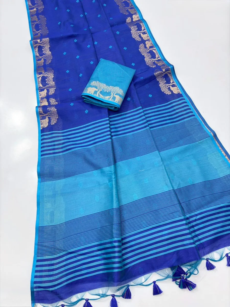 Premium Khadi Raw Silk Saree by www.Laavsee.Com