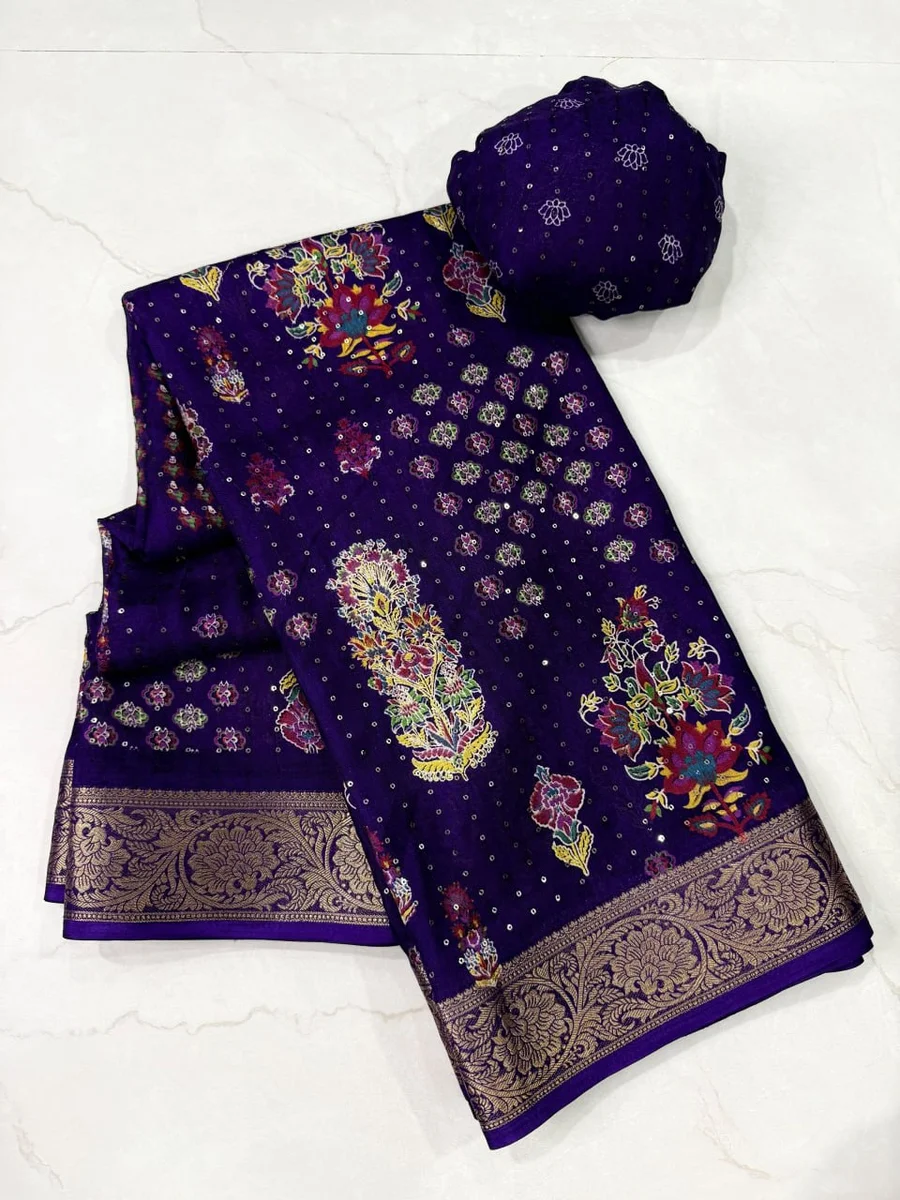 LV7075CN241026-5 Marsh Mellow Silk Saree 3