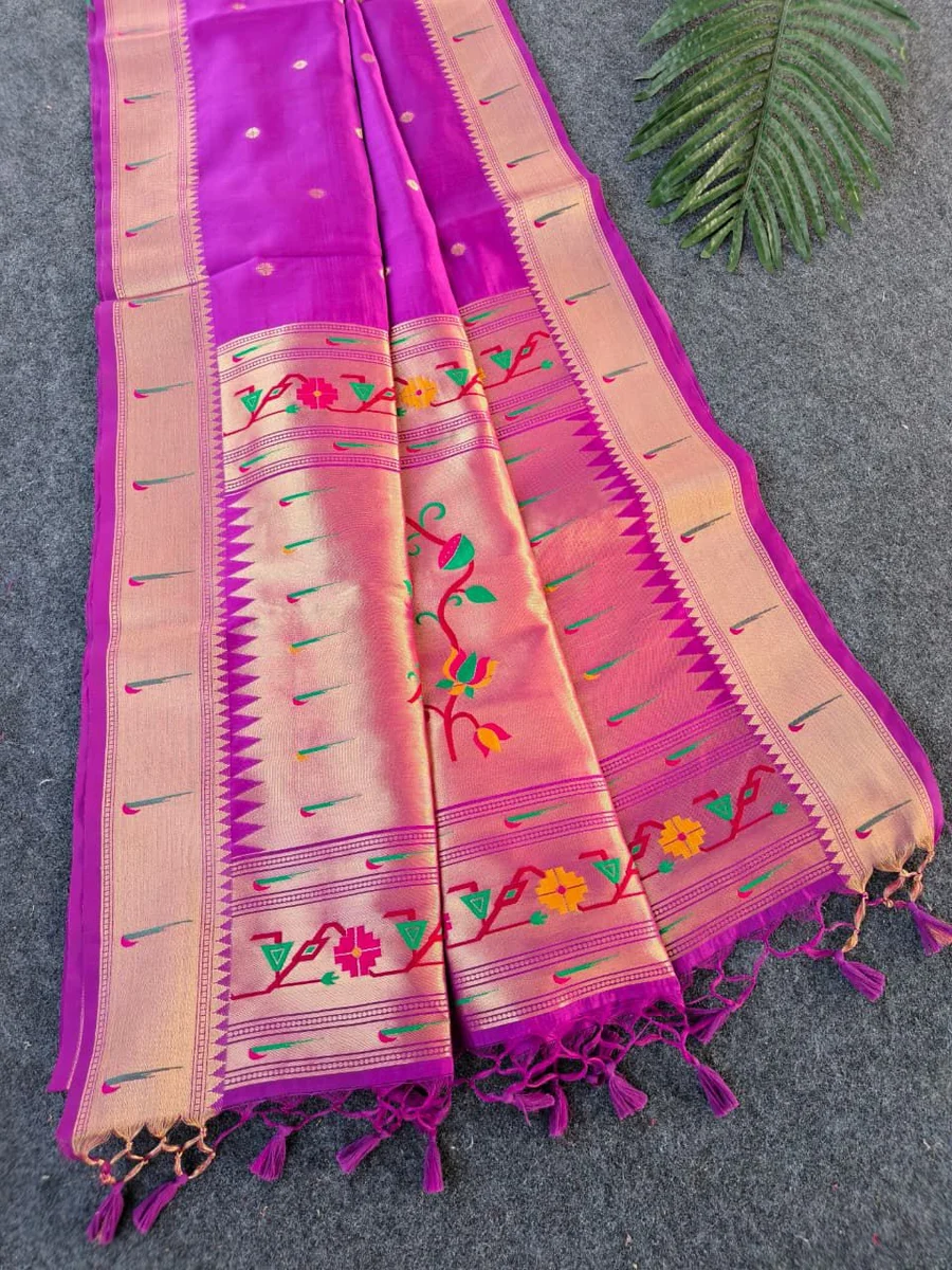 PICHWAI PAITHANI – Soft Paithani Raw Silk Saree by www.Laavsee.com