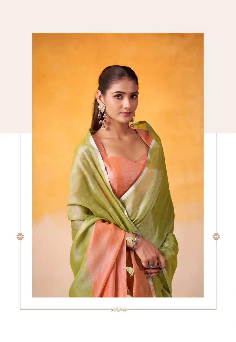 Anvika Light Edition – Tissue Silk Saree with matching blouse piece